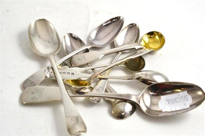 Lot 257 - Group of assorted silver teaspoons, spoons etc, various marks