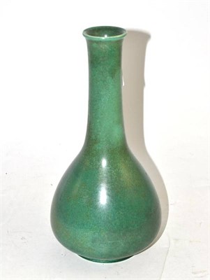 Lot 277 - Ruskin green art vase (a.f.)