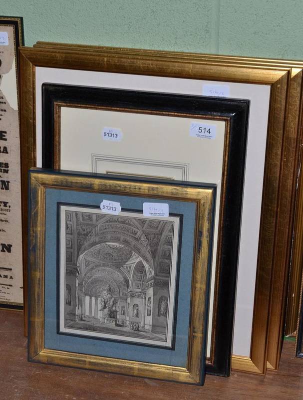 Lot 514 - Three French framed hand coloured prints La Naissance de Venus, Galathee sur un Monstre Marin,...