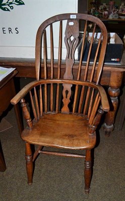 Lot 676 - Windsor armchair
