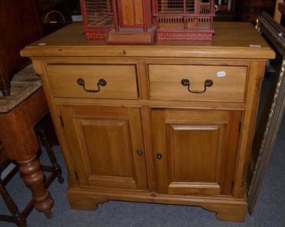 Lot 698 - Modern pine cabinet with two drawers