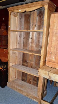 Lot 703 - Pine standing open bookcase