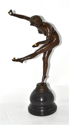 Lot 3 - A modern bronze figure of a nude