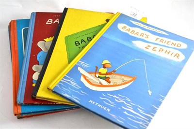 Lot 22 - Six Babar books by Jean de Brunshoff including four English first editions, original boards
