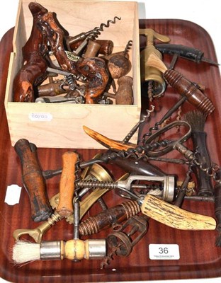 Lot 36 - A collection of mixed corkscrews