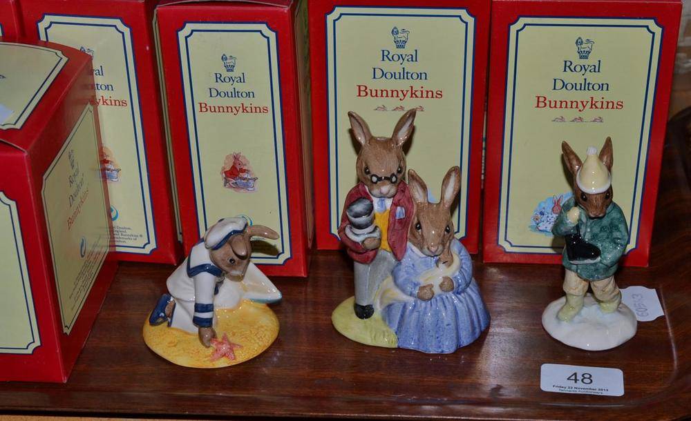 Lot 48 - Twelve Royal Doulton Bunnykins figures, boxed
