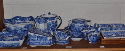 Lot 118 - A collection of Spode Italian pattern blue and white pottery