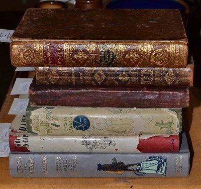 Lot 131 - Three leather bound books, a volume of Peter Pan & Wendy illustrated by Mabel Lucie Atwell and...