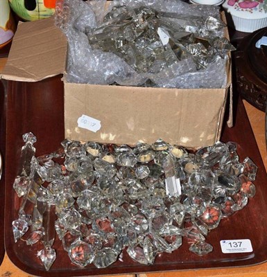Lot 137 - A large collection of lustres and chandelier cut glass drops
