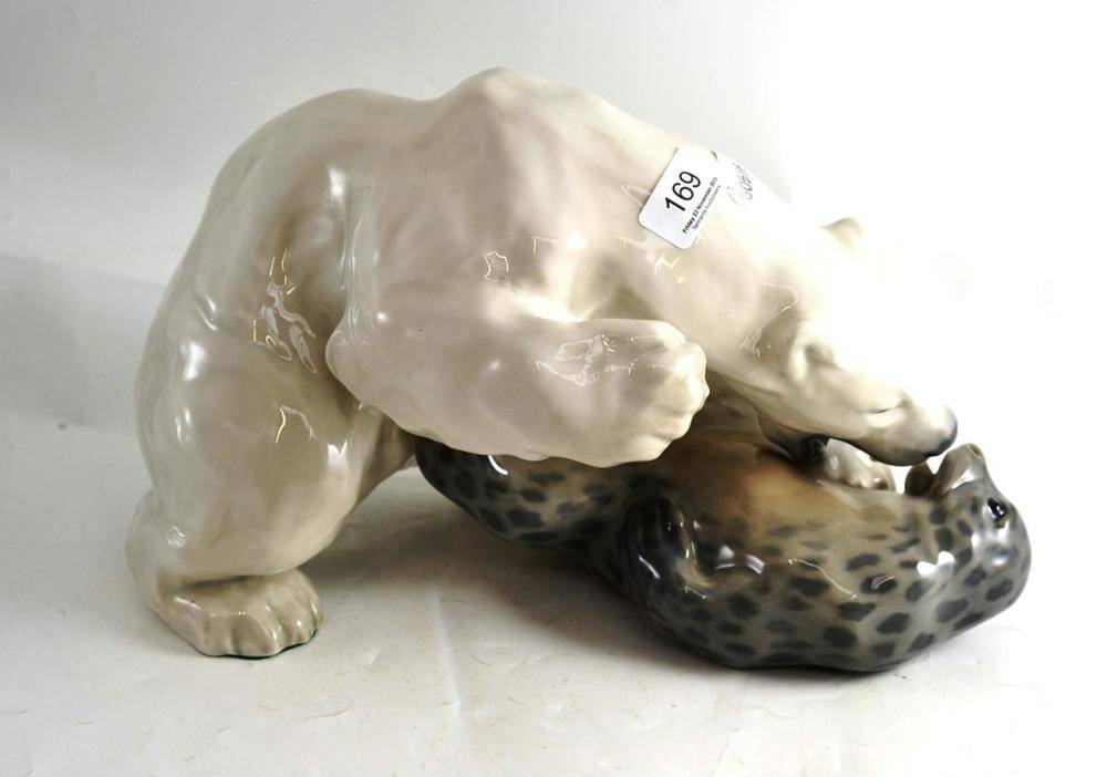 Lot 169 - Copenhagen group, polar bear killing a seal