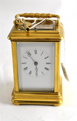 Lot 181 - A French repeating carriage clock