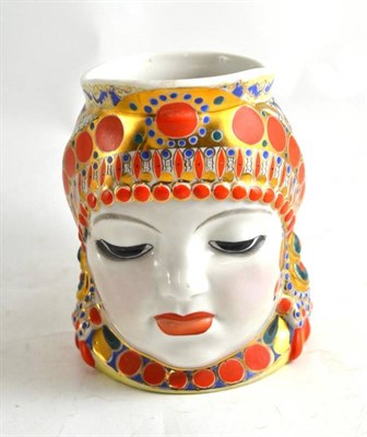 Lot 238 - A Lomonosov porcelain character jug as a girl wearing a Kokoshnik, after a design by Natalia Danko