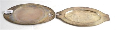 Lot 246 - Two silver oval Patens