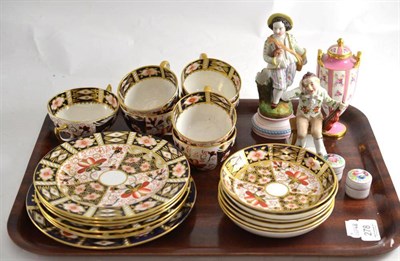 Lot 278 - Royal Crown Derby Imari decorated tea wares, figures, etc