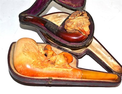 Lot 308 - Two Meerschaum pipes