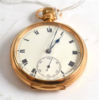 Lot 309 - A 9ct gold pocket watch engraved 1928