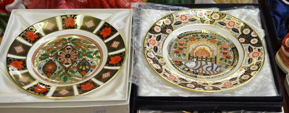 Lot 333 - Six Royal Crown Derby Christmas plates from 1994 to 1999 (all boxed)