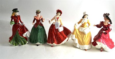 Lot 335 - Five Royal Doulton figures - Natasha, Patricia, Holly, Christmas Day 2006 and Christmas Day...