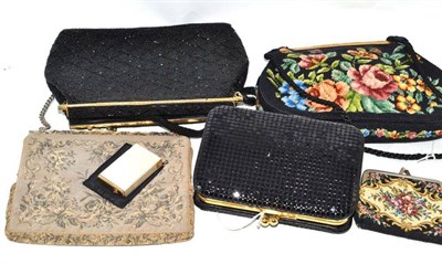 Lot 347 - Four evening bags, a purse and an atomiser