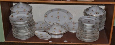 Lot 403 - Large quantity of floral printed dinner wares (on a shelf)