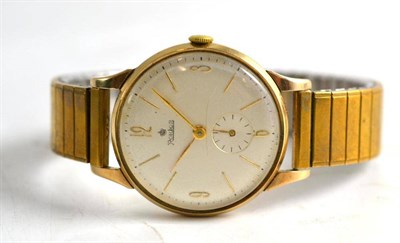 Lot 412 - A 9ct gold wristwatch signed Roidor