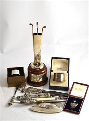 Lot 440 - Silver cutlery and napkin rings