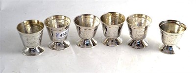 Lot 455 - Set of six silver tots