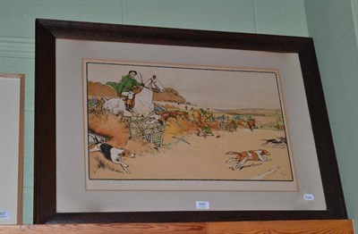 Lot 466 - A Cecil Aldin framed hunting print, signed in pencil