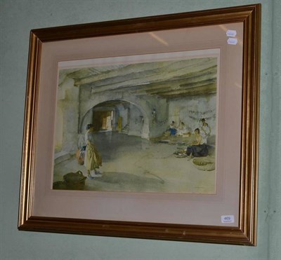 Lot 469 - After Sir William Russell Flint, bathhouse interior, signed proof