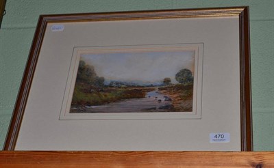 Lot 470 - Watercolour of a river scene by John MacWhirter (1839-1911)