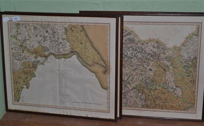 Lot 485 - Set of four 19th century framed maps of Yorkshire