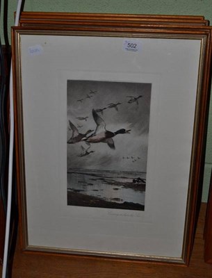 Lot 502 - Four Archibald Thorburn framed prints of Woodcock, Snipe and Ducks