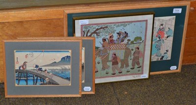 Lot 504 - Four Japanese wood block prints