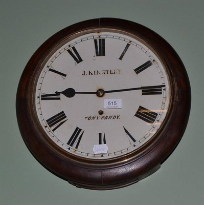 Lot 515 - A wall timepiece signed J Kinstley, Tony Pandy, movement stamped 'W & H'