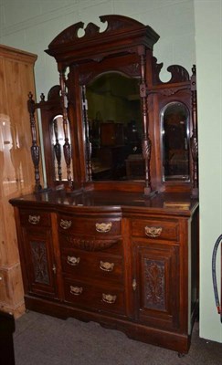 Lot 528 - Victorian mirror back sideboard