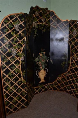 Lot 531 - Trompe l'oeil five fold screen