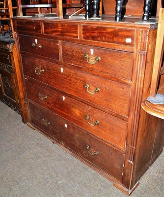 Lot 538 - 19th century four height oak and mahogany chest of drawers