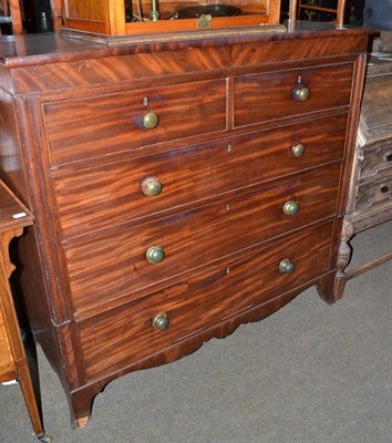 Lot 545 - An early 19th century mahogany four height chest of drawers