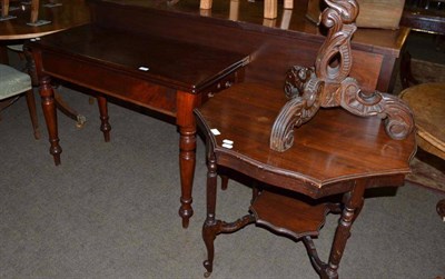 Lot 559 - Victorian mahogany tea table and an Edwardian mahogany window table