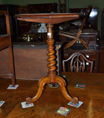 Lot 565 - A late 19th century tripod occasional table with inlaid top