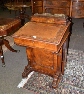 Lot 569 - Victorian walnut Davenport