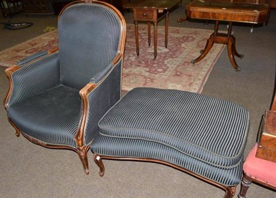 Lot 577 - Modern French style chair and footstool