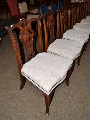 Lot 578 - A set of eight George III style mahogany chairs, early 20th century