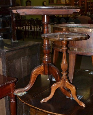 Lot 599 - A Georgian mahogany tip top tripod occasional table and a later wine table