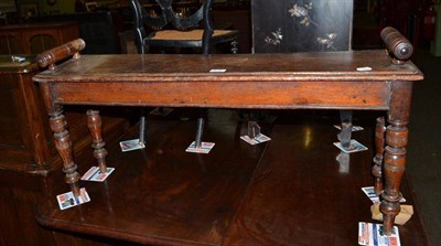 Lot 611 - Mahogany 19th century long stool