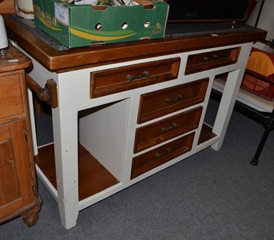 Lot 673 - Modern granite top kitchen work table