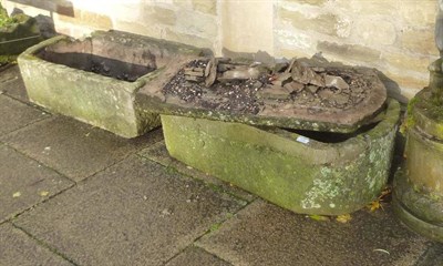 Lot 776 - Two stone troughs