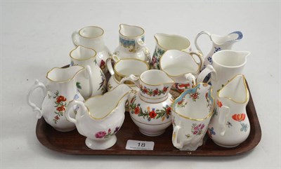 Lot 18 - Thirteen Royal Worcester miniature jugs