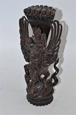 Lot 45 - Carved wood figure of Vishnu Garuda