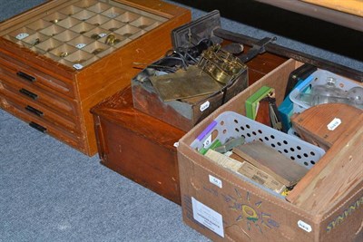 Lot 54 - A large quantity of watch movements, glasses, watch parts, watch dials etc (in four boxes)